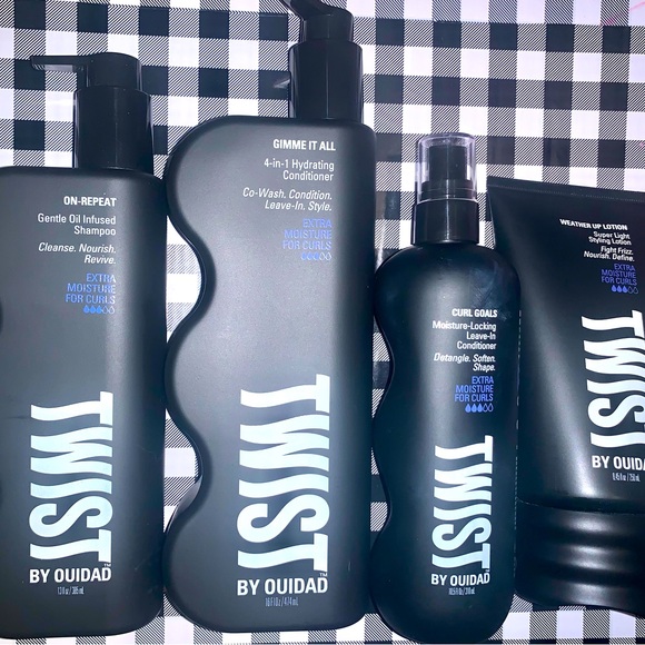 Twist By Ouidad Lot Of 4 Items: Shampoo, Conditioner, Leave-In, & Styling Lotion - Picture 1 of 4